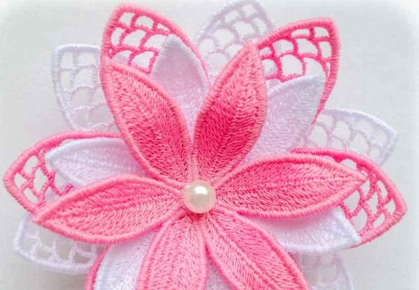 Дизайн машинной вышивки Объемный кружевной цветок, fsl0044 [Embroideryshop]