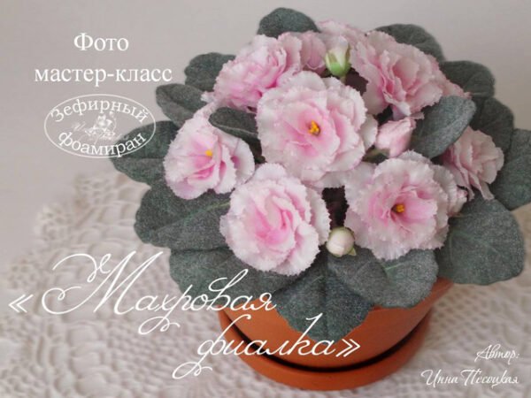 Мастер-класс по созданию махровой фиалки (сенполии) (Инна Песоцкая)