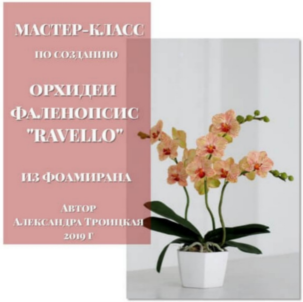 Мастер-класс по созданию орхидеи фаленопсис Ravello из фоамирана (Александра Троицкая)